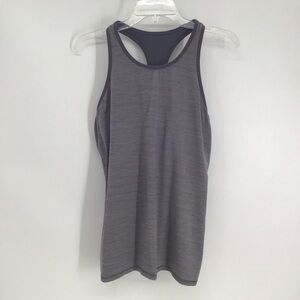 Lululemon Athletica Ruche Of Adrenaline Tank Top Grey Athletic Running Size 10